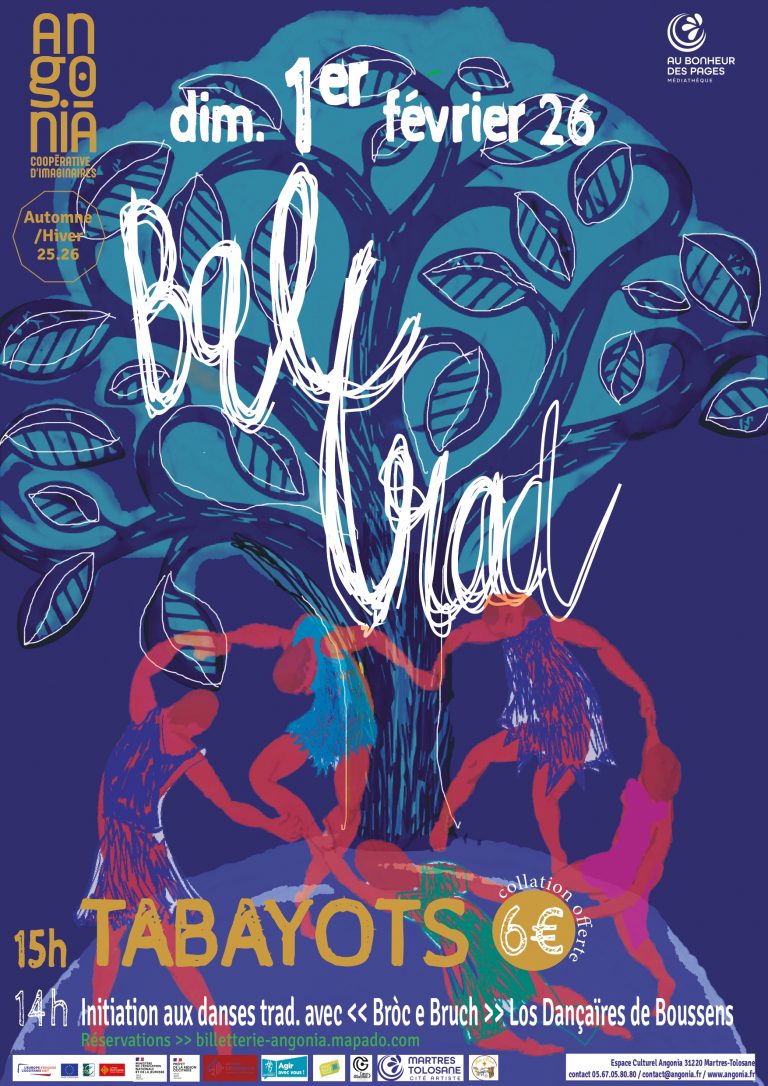 Angonia Martres Tolosane – 15h Dimanche 1ier Février – Bal Trad avec le groupe « Tabayots »
