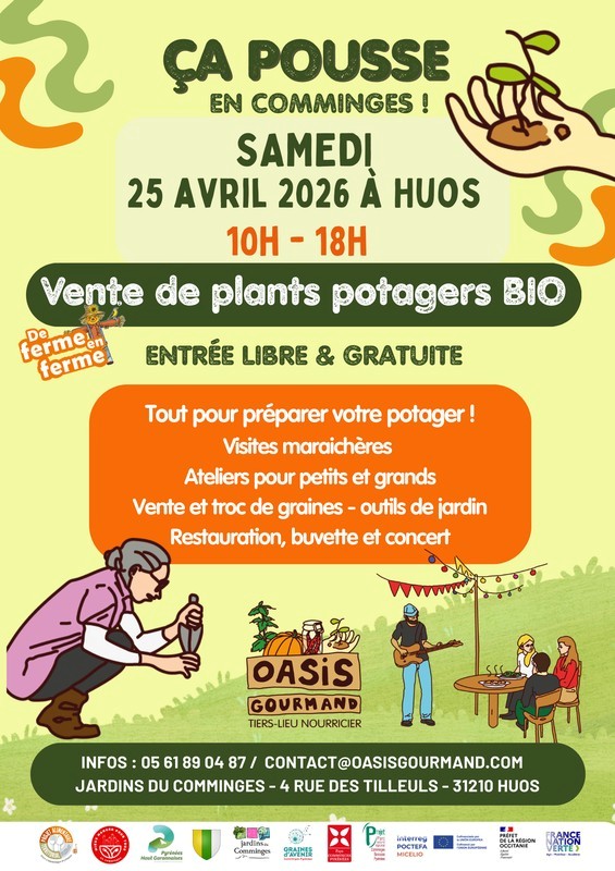HUOS, les Jardins du Comminges ouvrent leurs portes Samedi 25 avril à partir de 10h00.