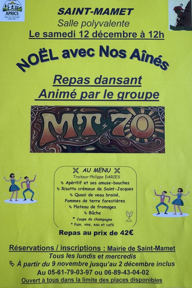 Noël avec nos Ainés à Saint Mamet