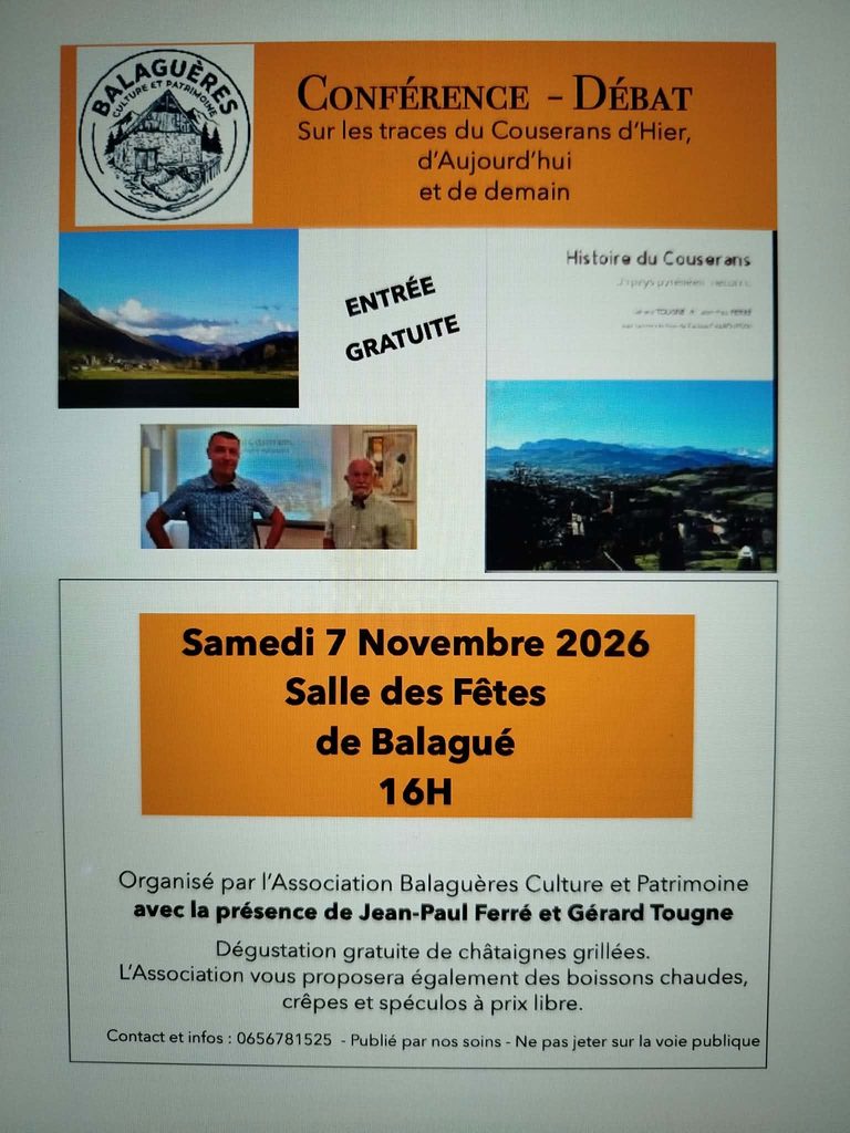 A Balaguè Conférence débat « Histoire&rsquo;s&rsquo; du Couserans »